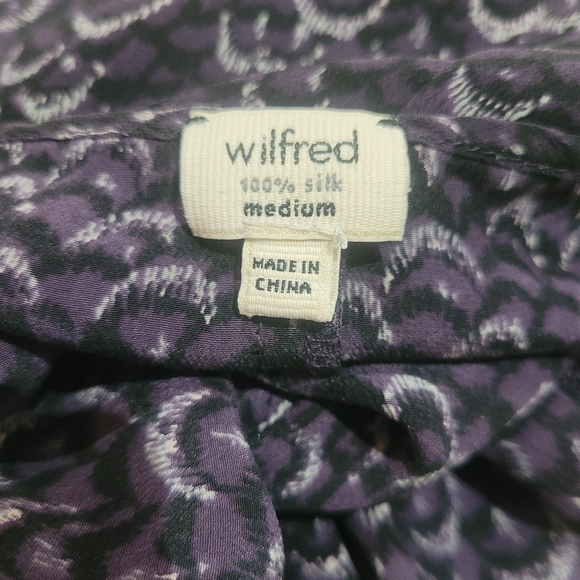 Wilfred Women's Silk Minou Patterned Slip Dress Medium Purple Girlhoodcore Y2K - Picture 10 of 11